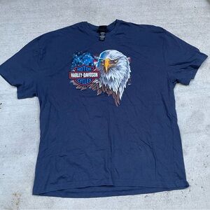 Harley-Davidson Navy Eagle Crest Graphic Short Sleeve Tee